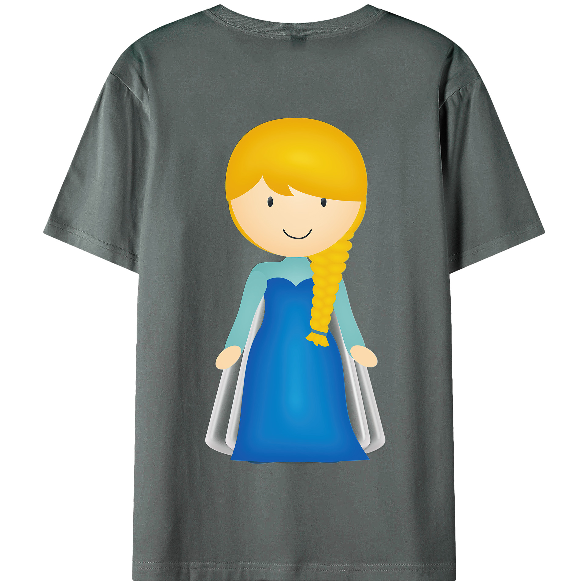 （画像用） アナと雪の女王 アンナ エルサ Frozen Anna Elsa 綿100％半袖Tシャツ（背面プリント）